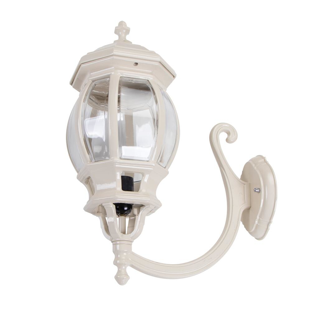 Vienna Curved Arm Beige Up Wall Light