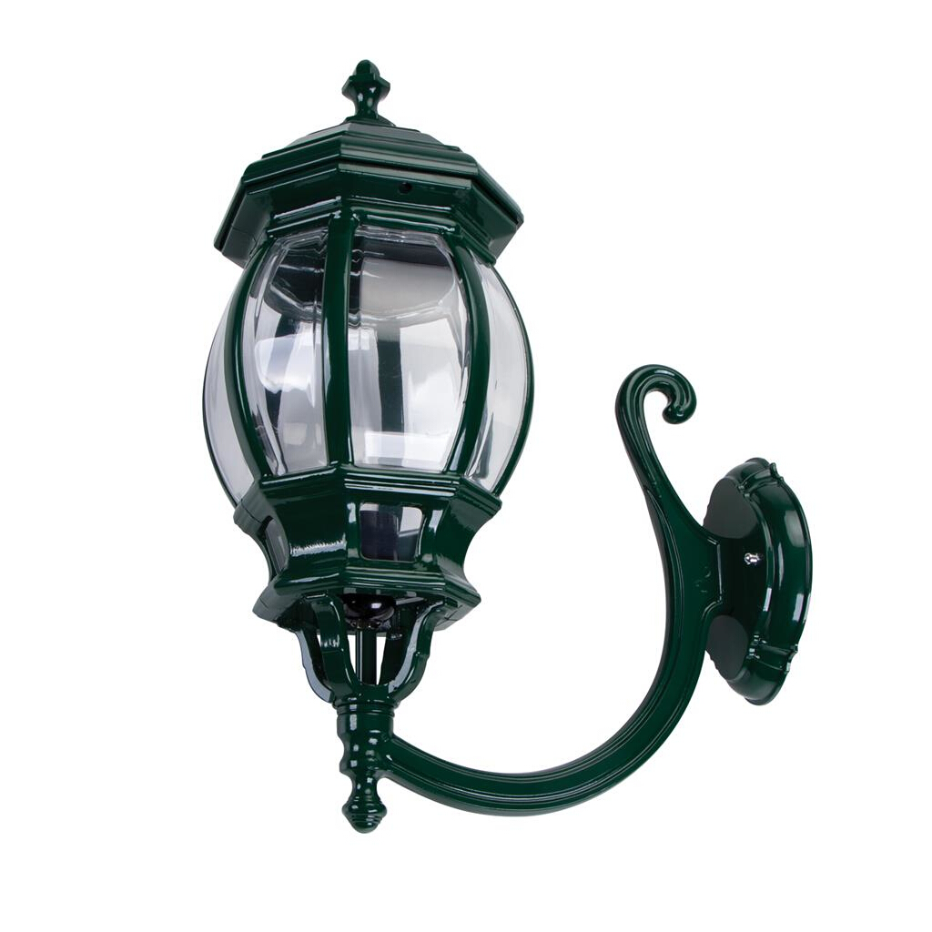 Vienna Curved Arm Green Up Wall Light