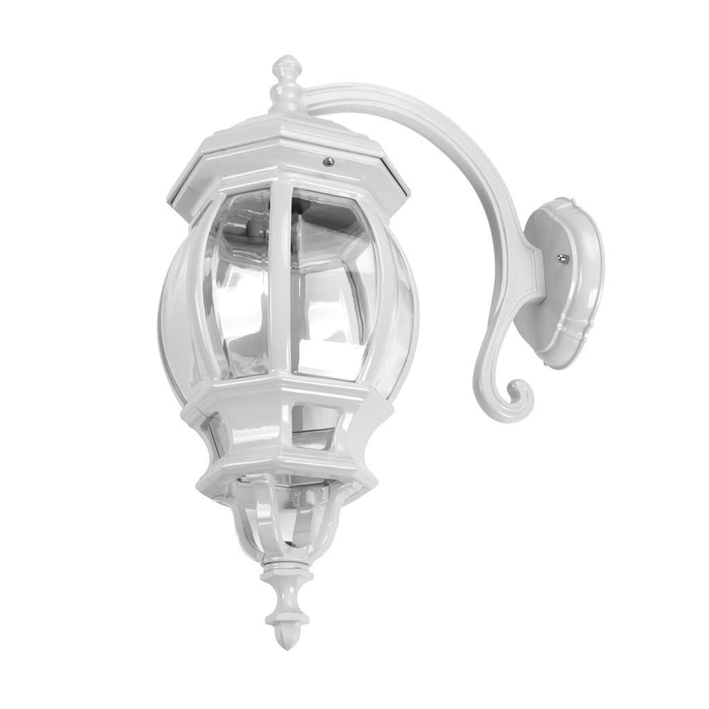 Vienna Curved Arm White Down Wall Light