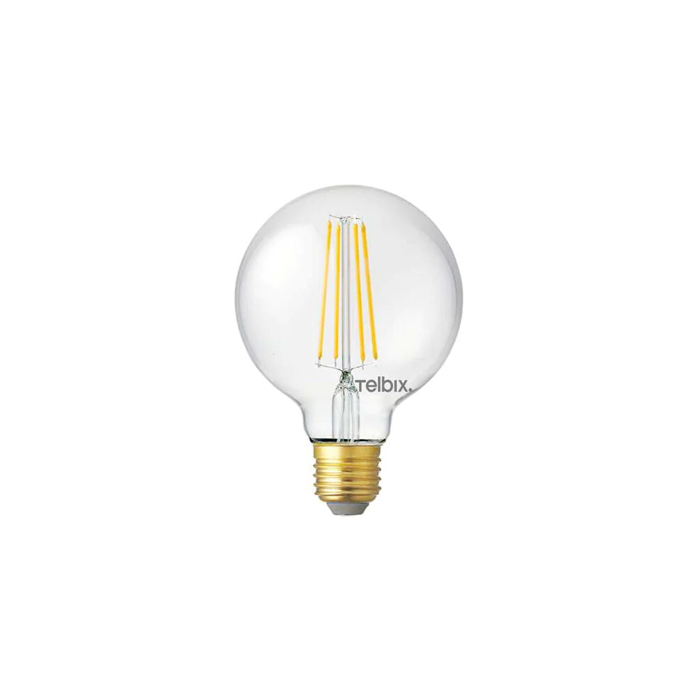 8W Round Clear Dimmable Warm White E27 G95 LED Bulb