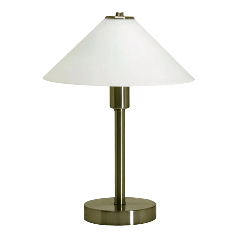 Omnia Antique Brass Glass Shade Table Lamp