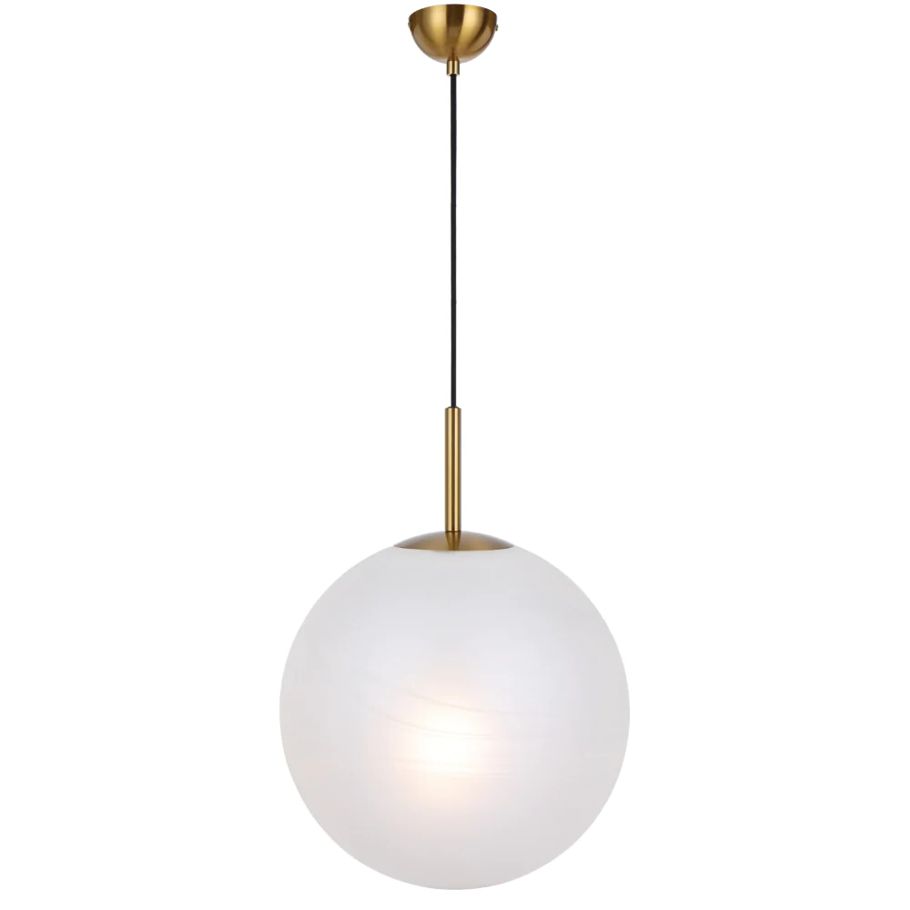 Bailey Gold Alabaster Glass Ball Pendant Light