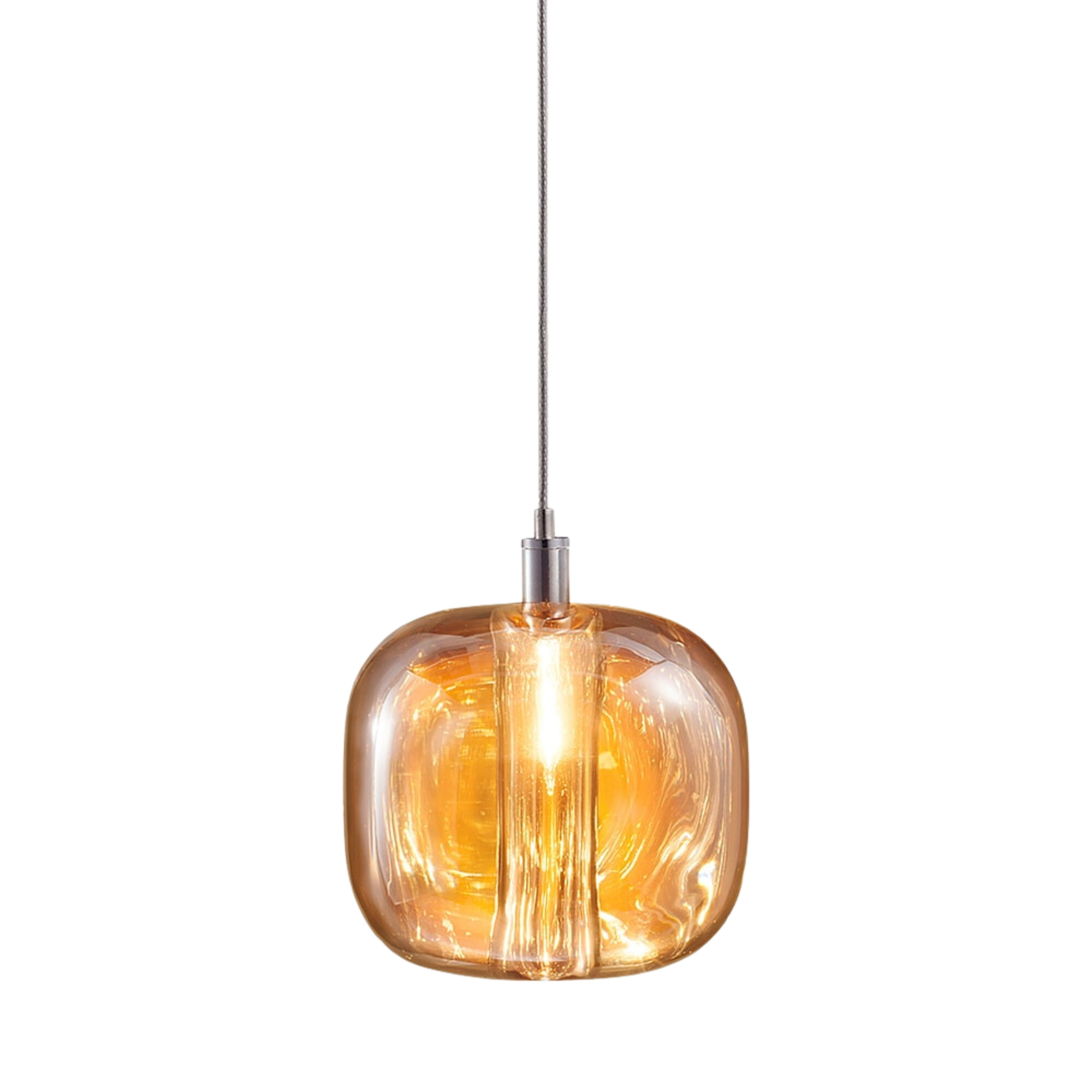 Cubie Amber Crystal LED Pendant