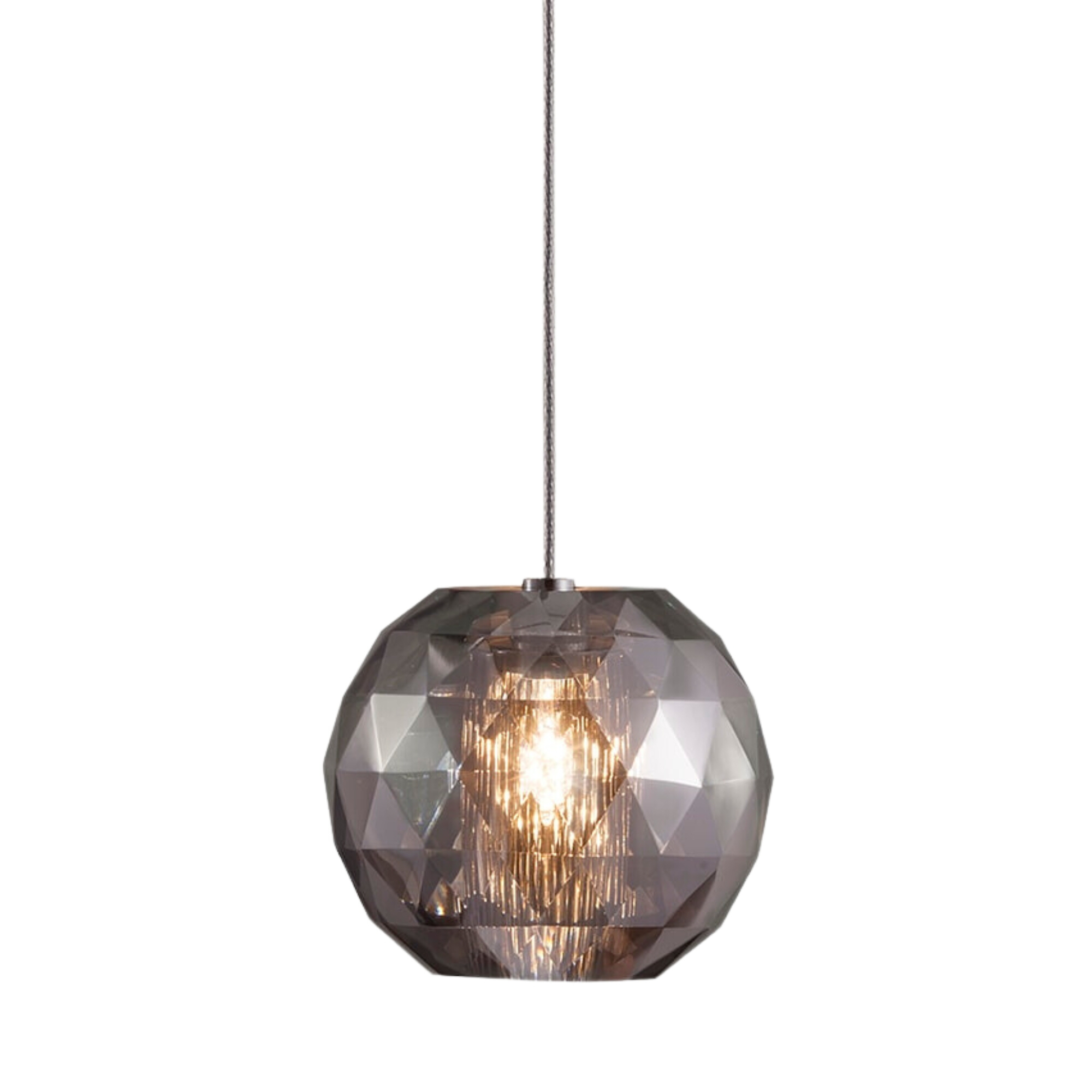 Gemma Smoke Crystal LED Pendant