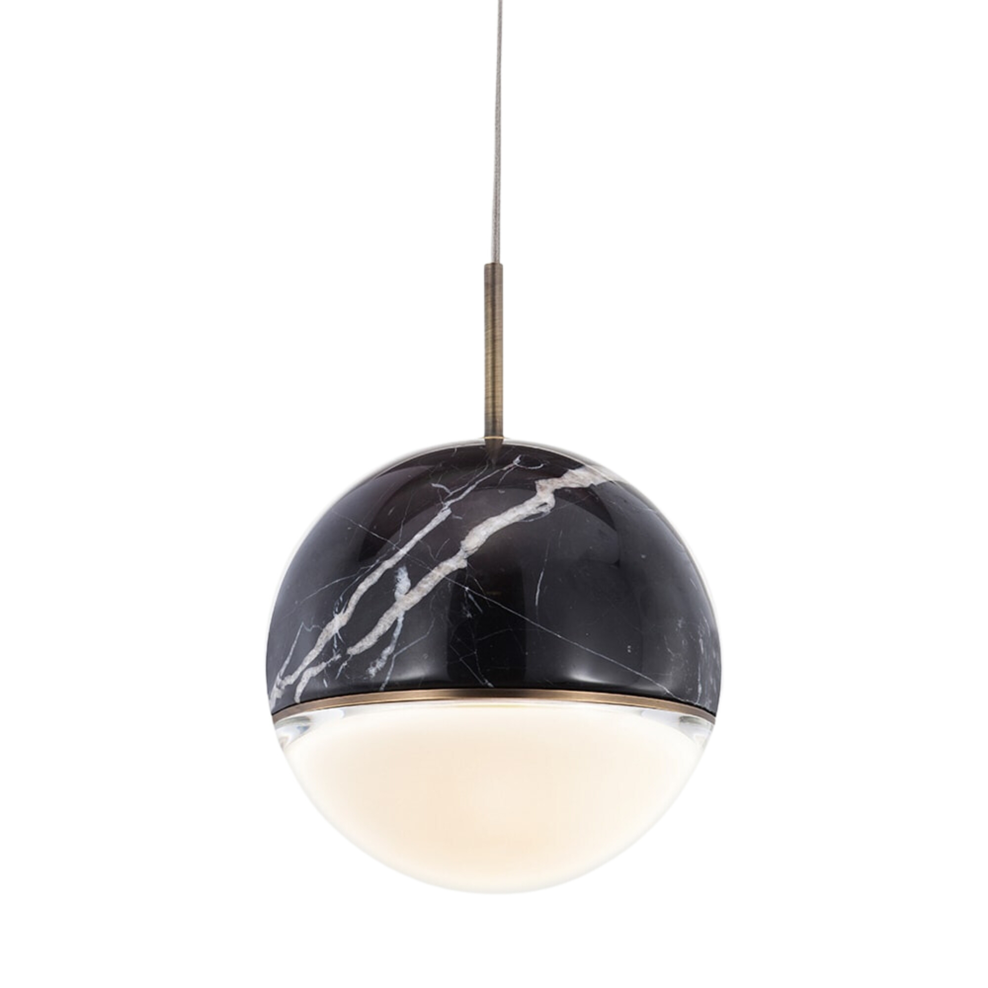 Wandering Star Black Marble LED Pendant