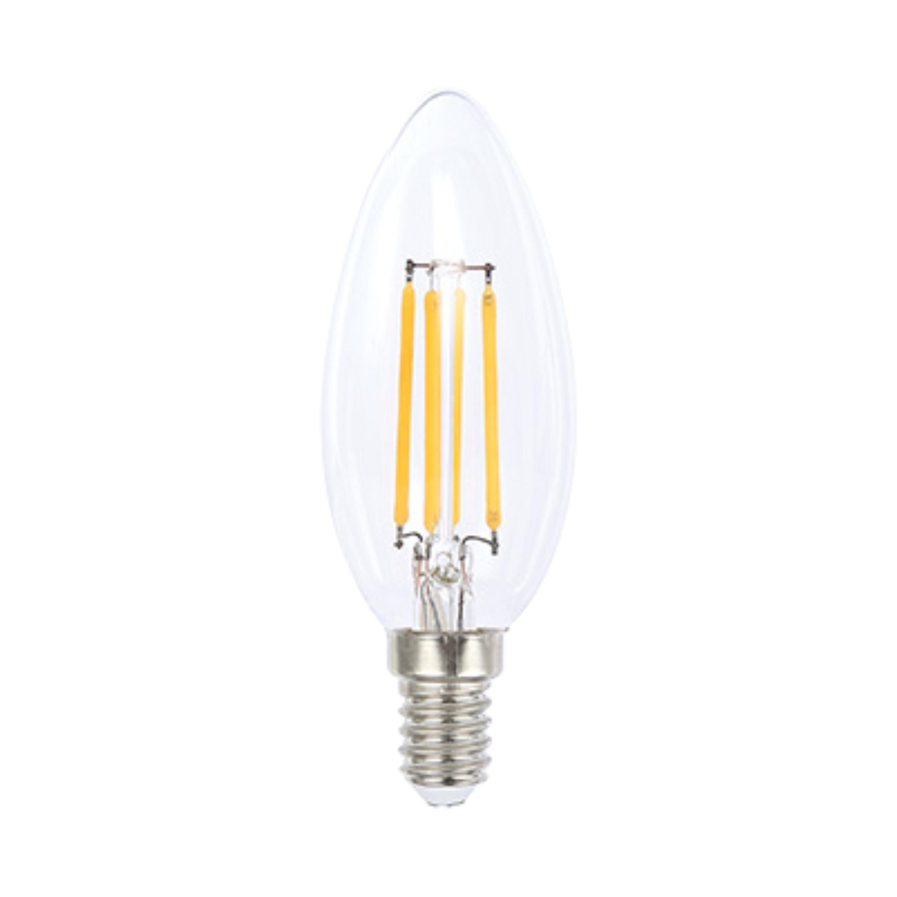 4W Clear Filament Candle Warm White E14 LED Bulb