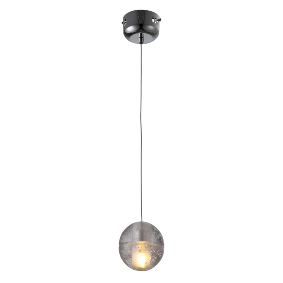 Space Bubble Spherical Clear Glass Single LED Pendant Light
