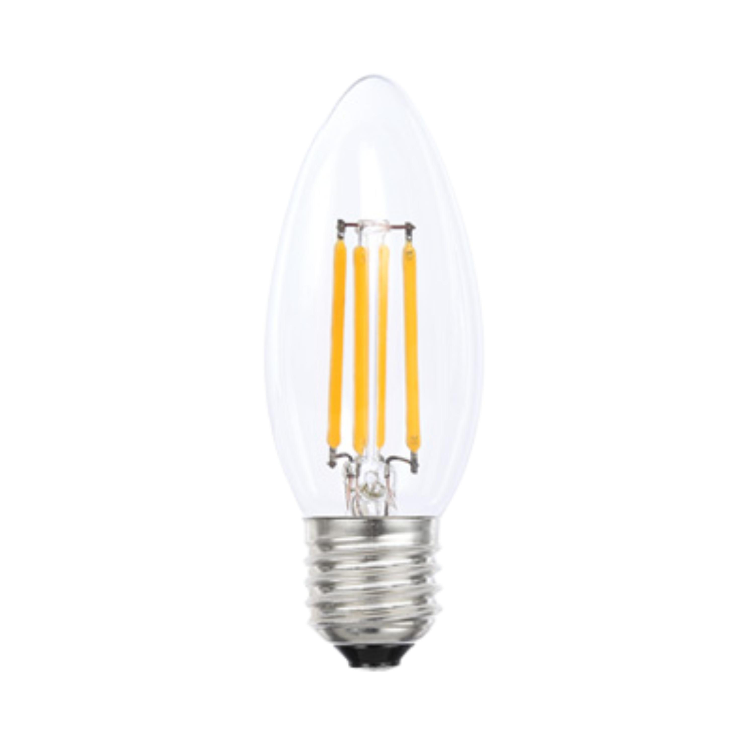 4W Clear Filament Candle Warm White E27 LED Bulb