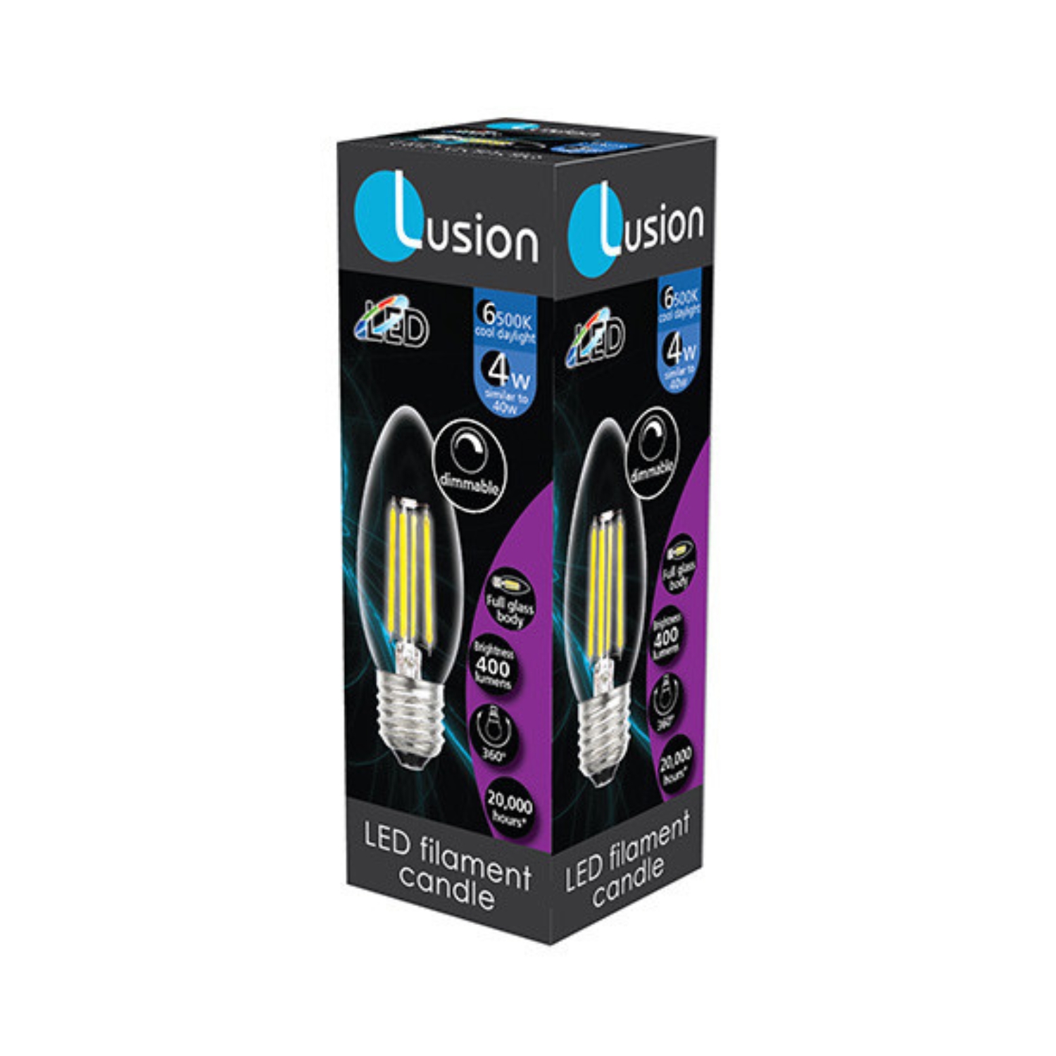 4W Clear Filament Candle Cool Daylight E27 LED Bulb