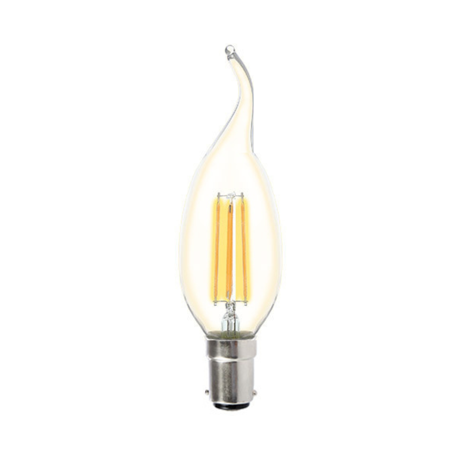 4W Clear Flame Candle Warm White B15 LED Bulb
