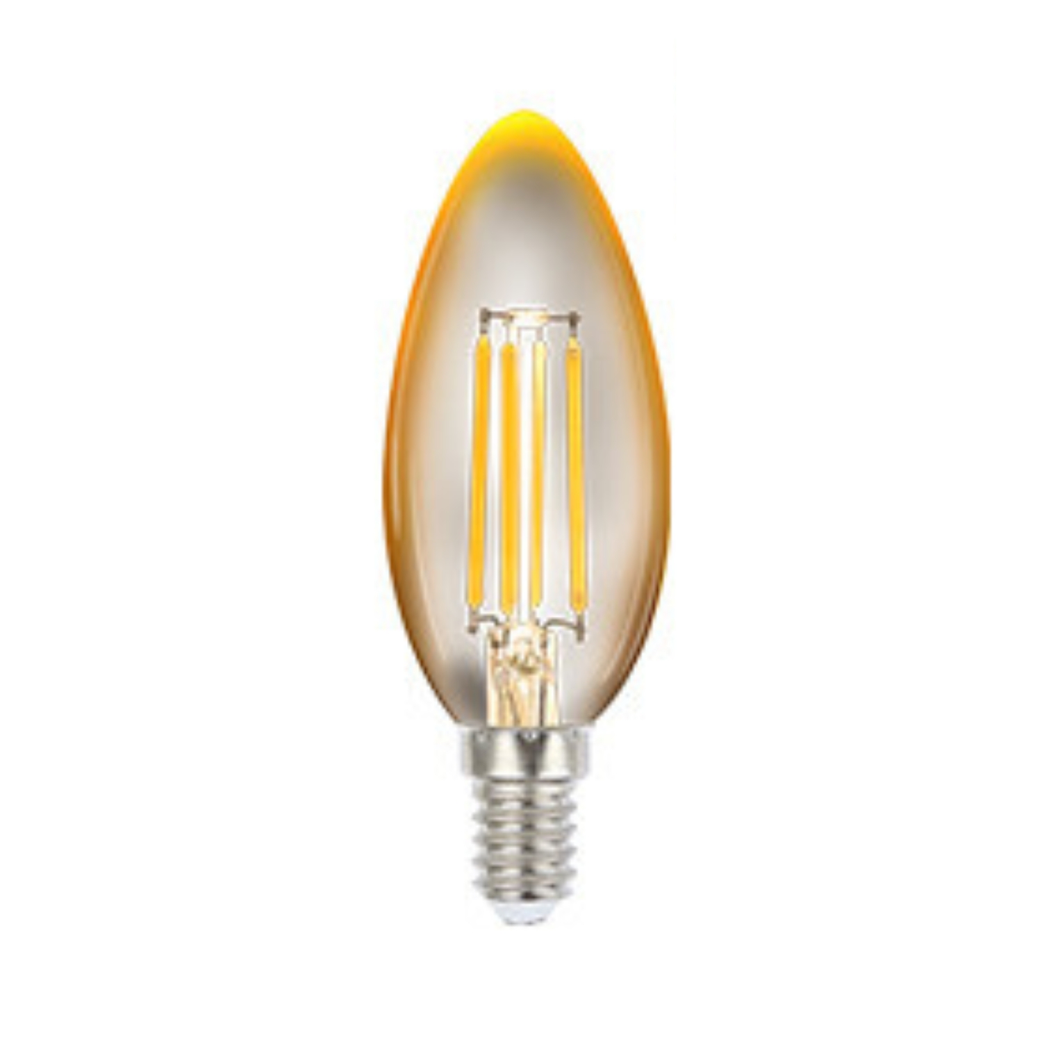 4W Amber Glass Candle Warm White E14 LED Bulb