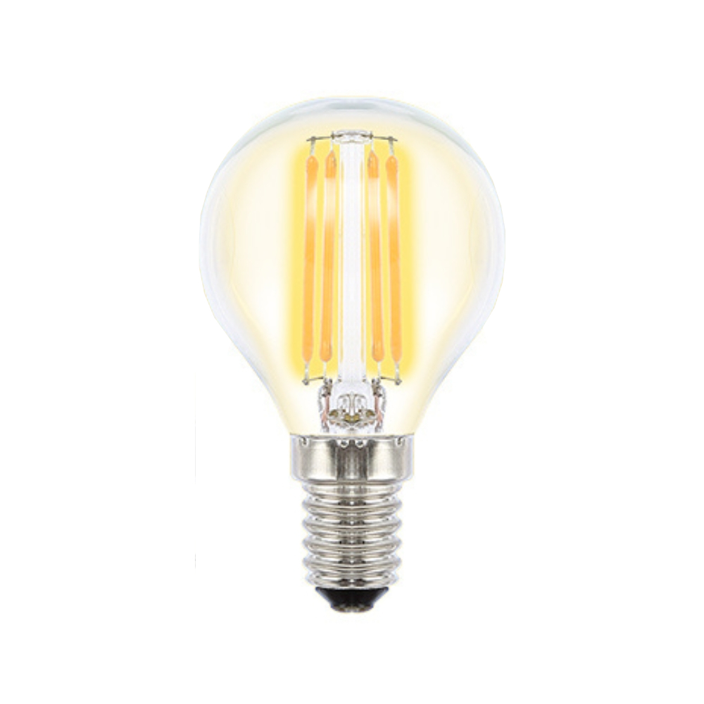 4W Fancy Round Clear Filament Warm White E12 LED Bulb
