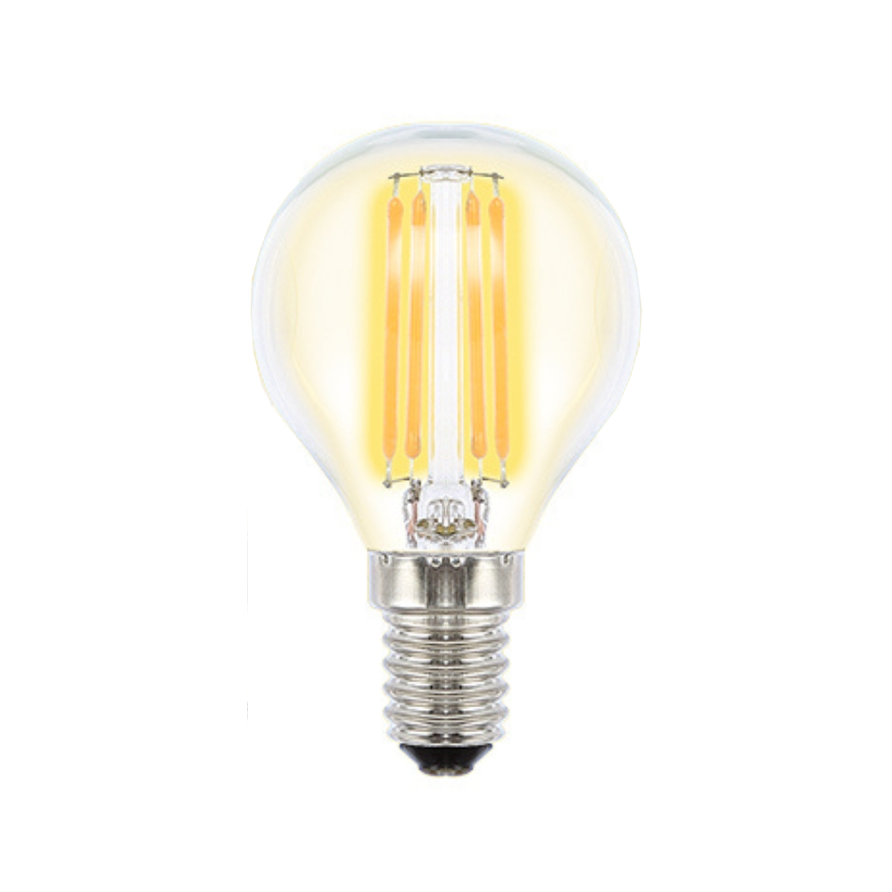 4W Fancy Round Clear Filament Warm White E14 LED Bulb