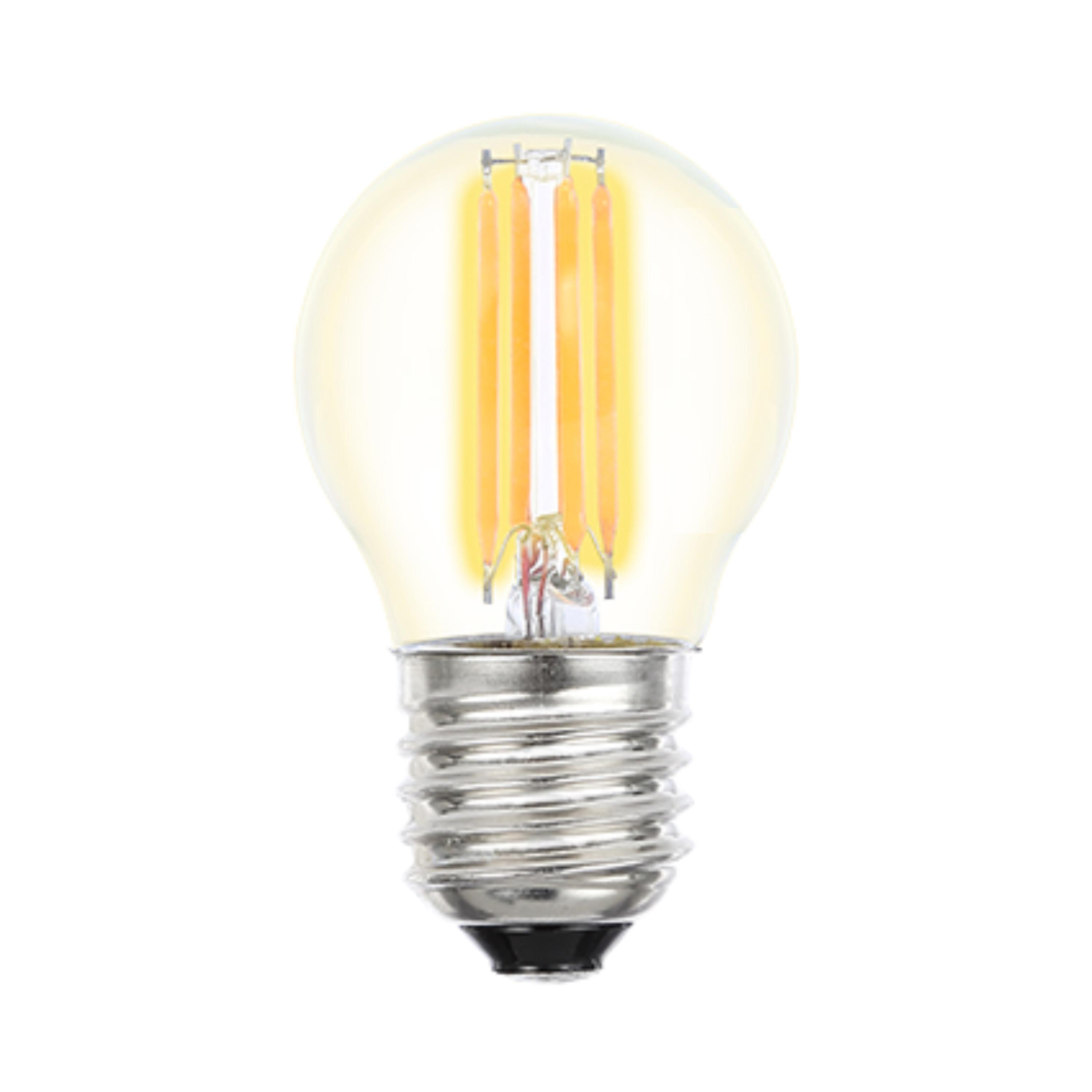 4W Fancy Round Clear Filament Warm White E27 LED Bulb