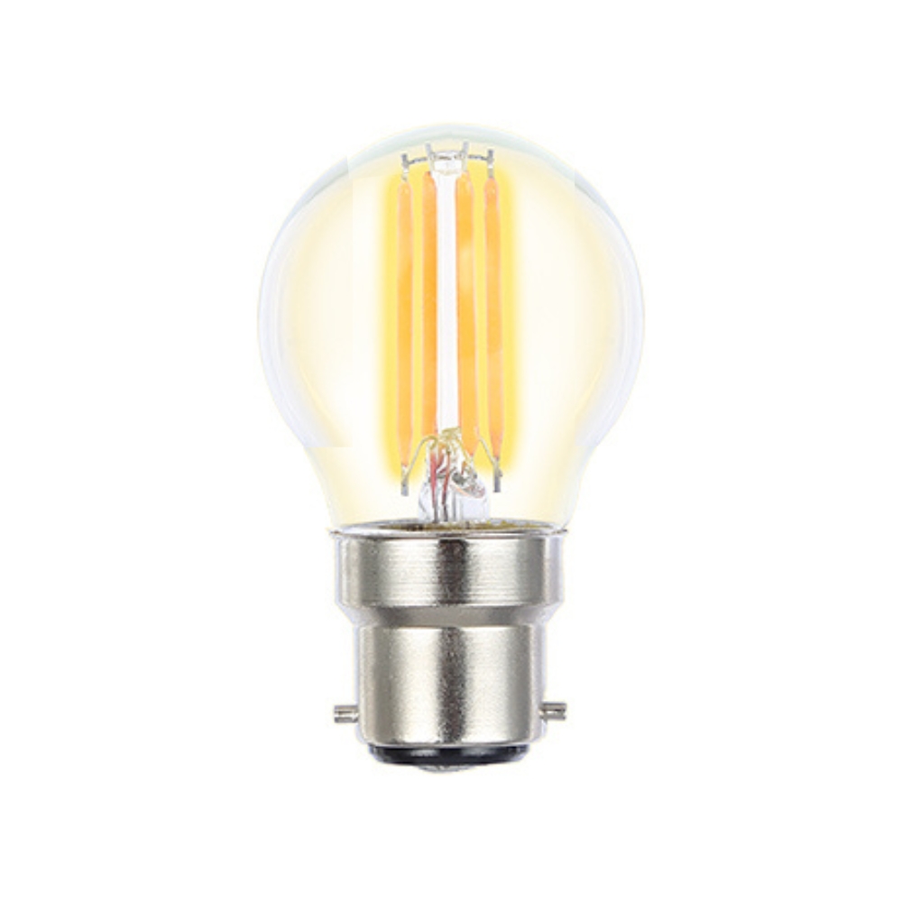 4W Fancy Round Clear Filament Warm White B22 LED Bulb