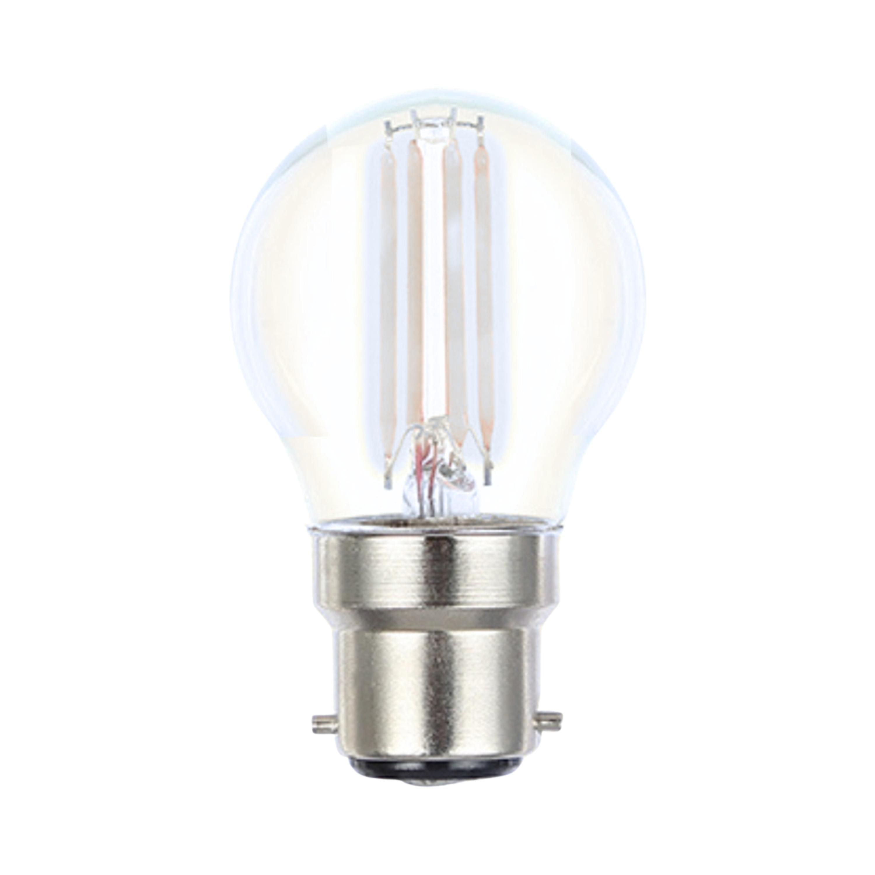 4W Fancy Round Clear Filament Cool Daylight B22 LED Bulb
