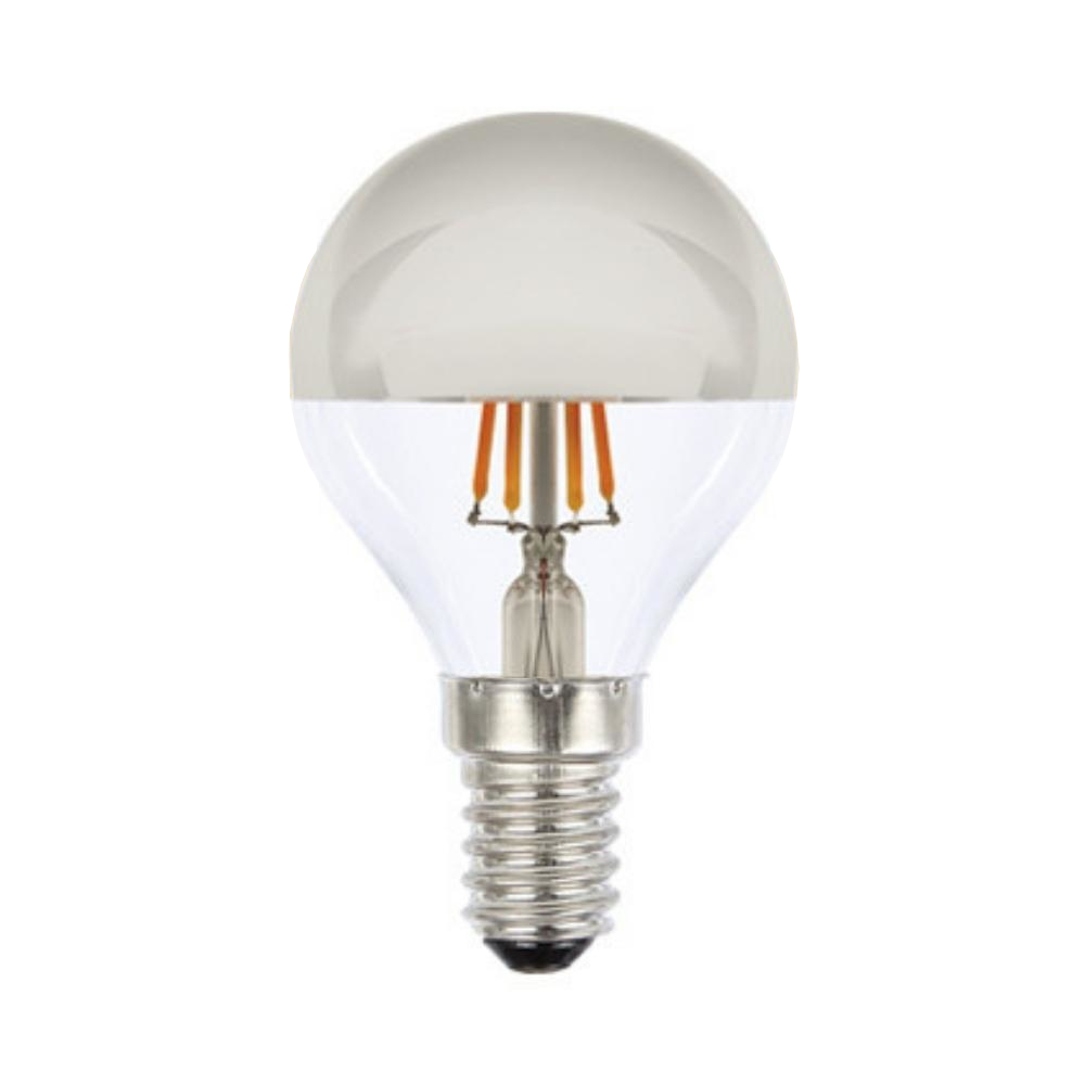 4W Fancy Round Crown Silver Warm White E14 LED Bulb