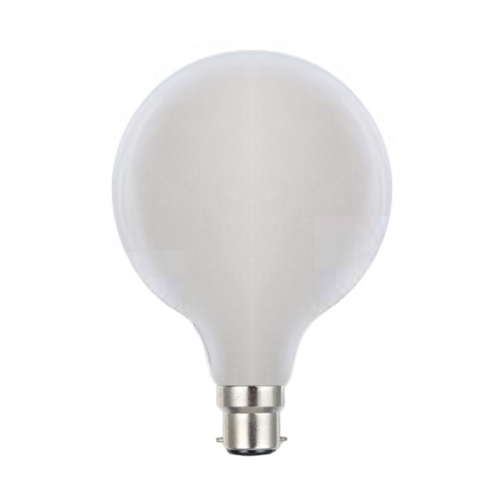 8W Opal Spherical Warm White B22 G125 LED Bulb