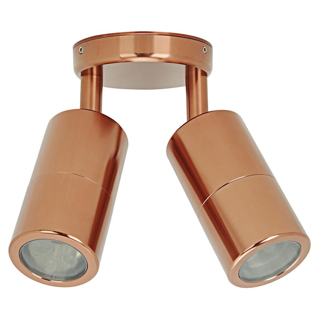 Shadow Copper Adjustable Exterior Twin Wall Light