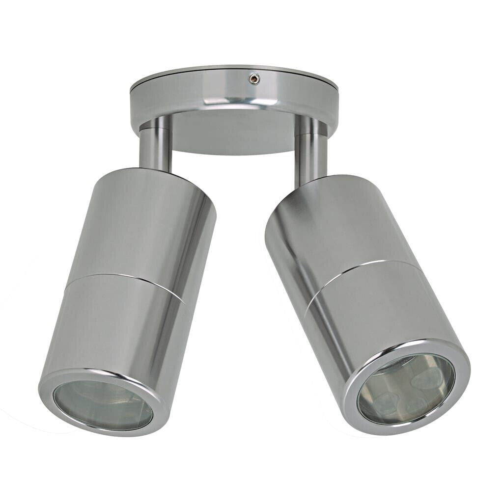 Shadow Titanium Silver Adjustable Exterior Twin Wall Light