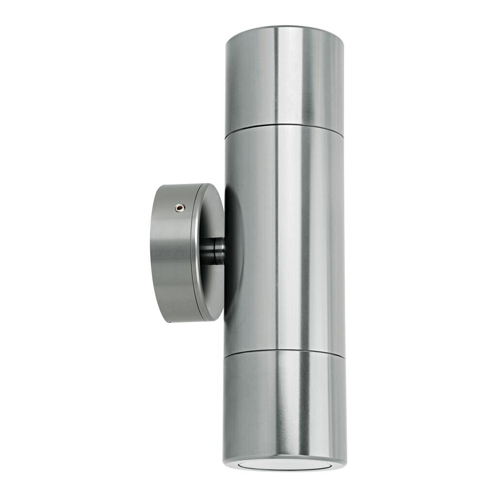 Shadow Titanium Silver Fixed Exterior Twin Wall Light