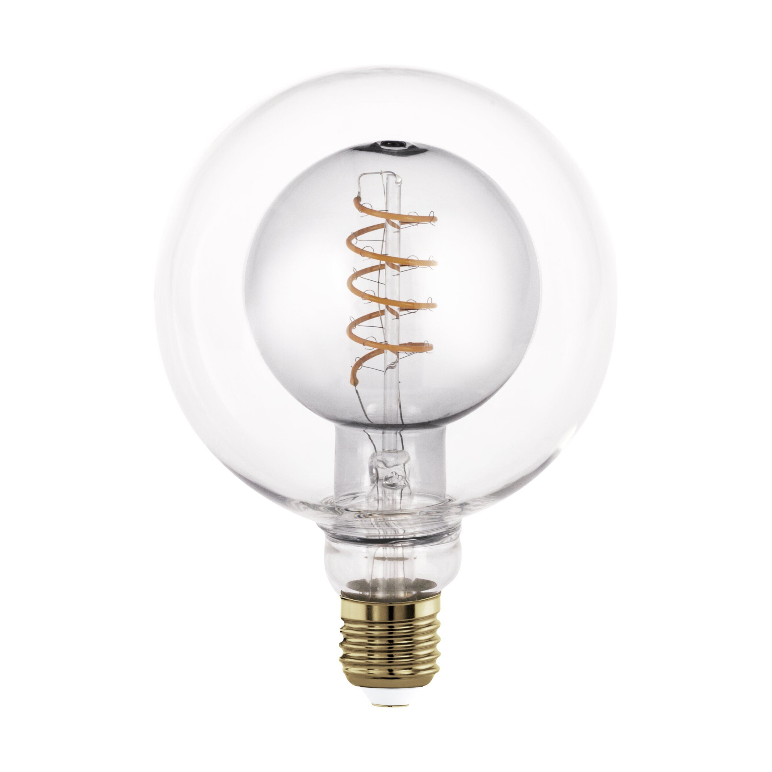 2W G125 Duo Clear Grey Warm White E27 LED Bulb