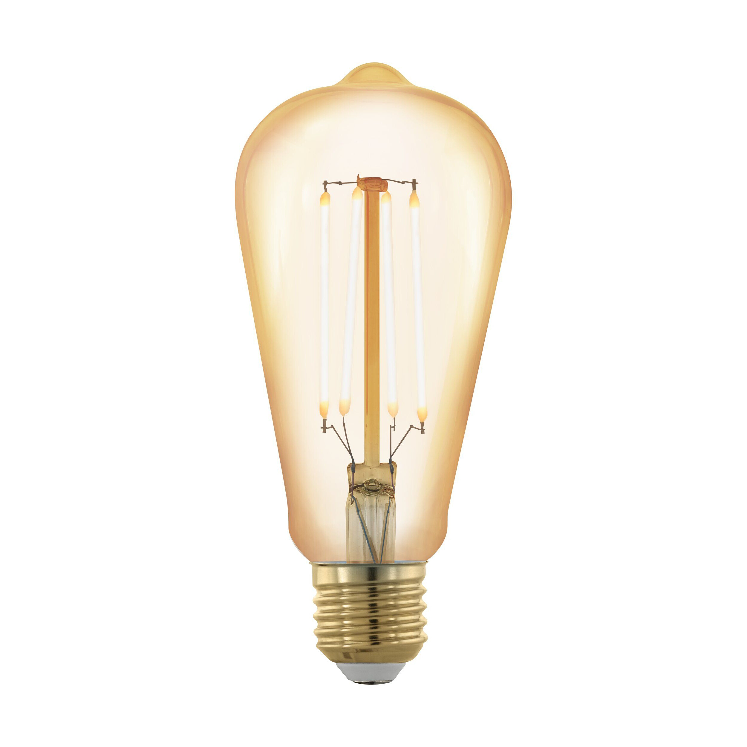 4.5W ST64 Amber Glass Warm White E27 LED Bulb