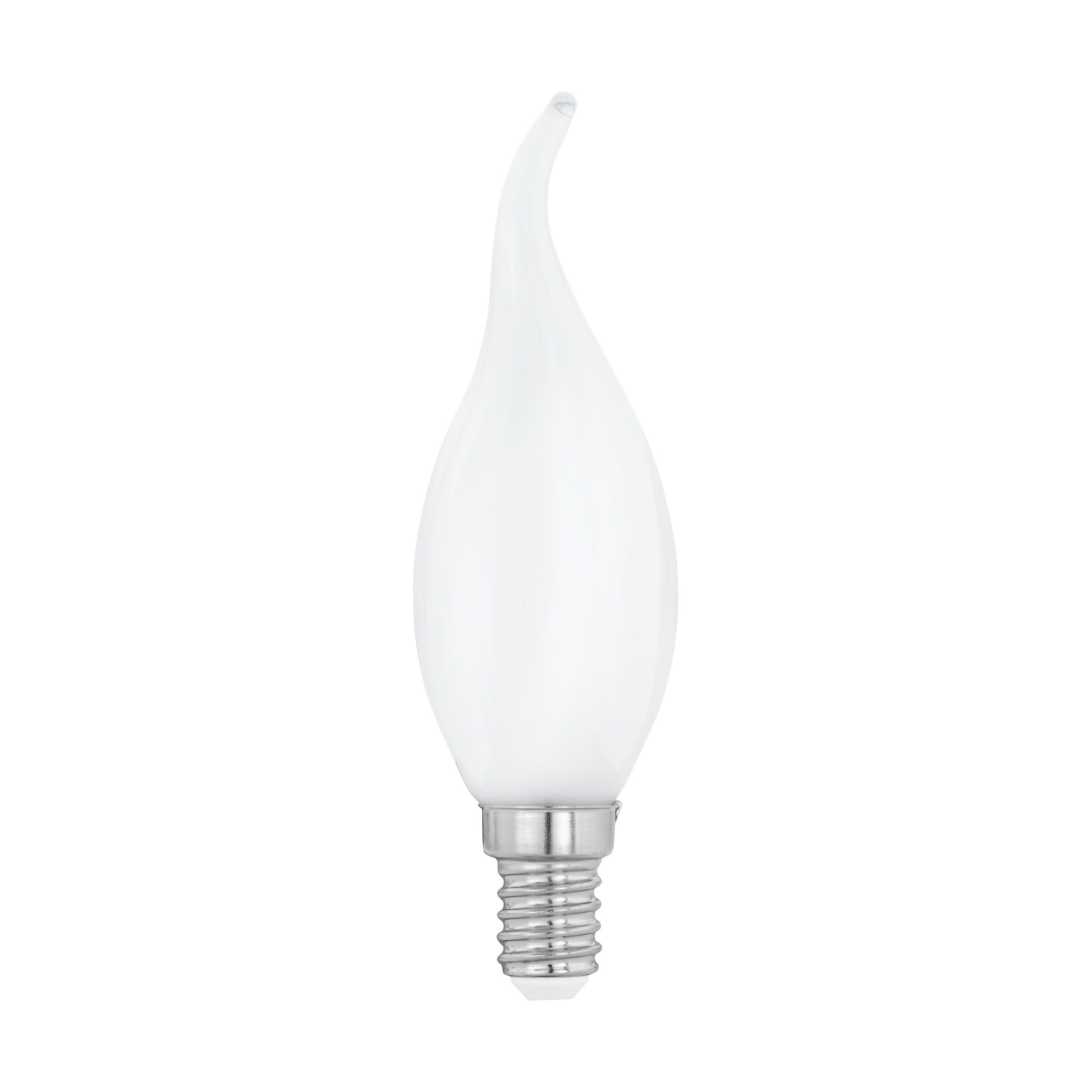 4W Flame Tip Frosted Candle Clear White E14 LED Bulb