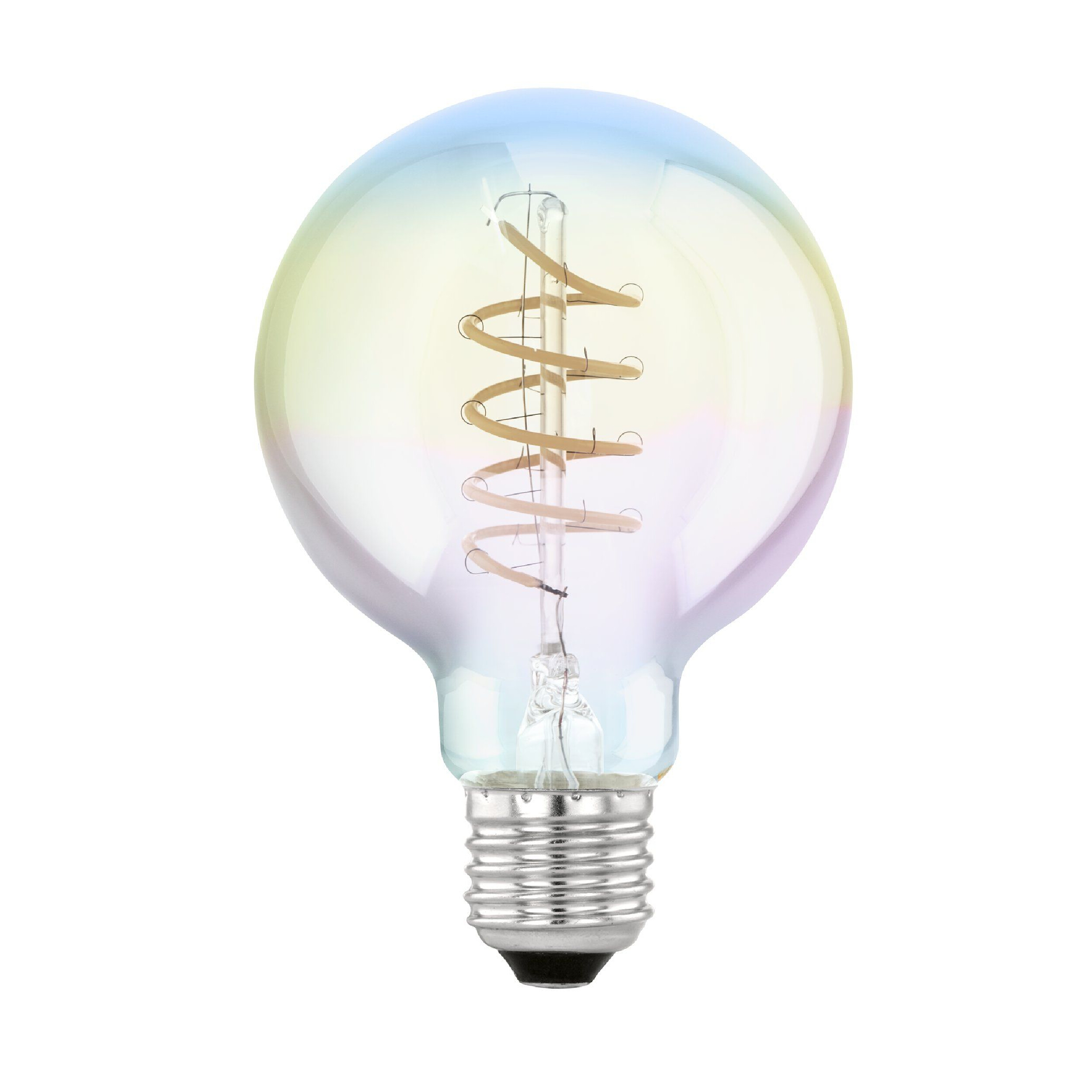 4W G80 Spiral Filament Rainbow Glass Warm White E27 LED Bulb
