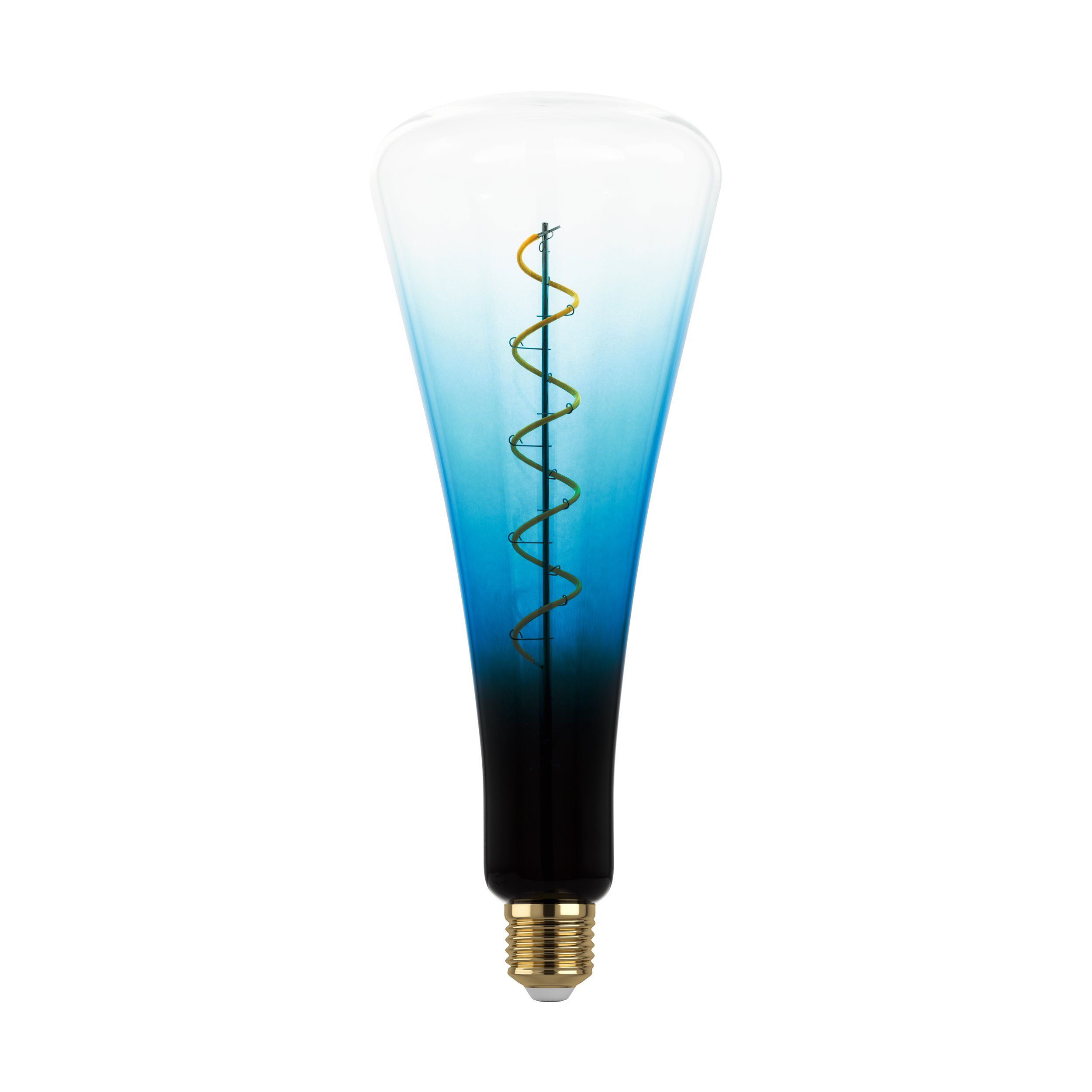 4W T110 Spiral Filament Blue Ombre Warm White E27 LED Bulb