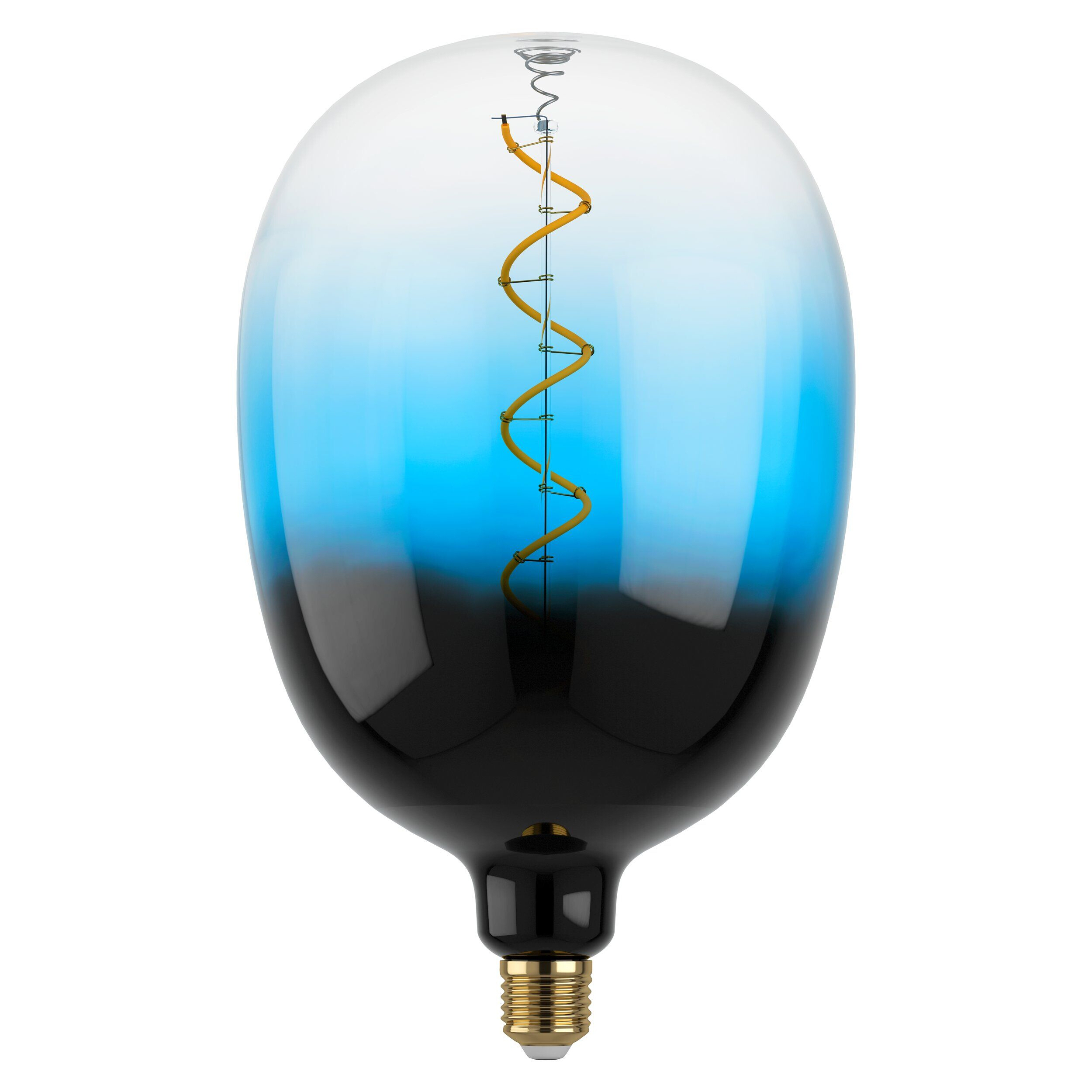 4W T180 Spiral Filament Blue Ombre Warm White E27 LED Bulb