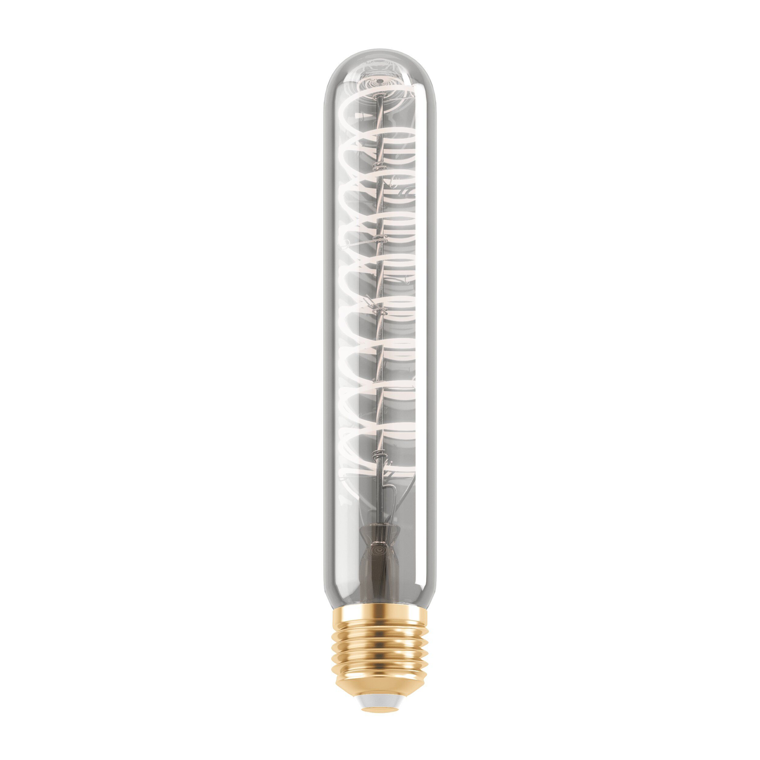 4W T30 Spiral Filament Grey Glass Warm White E27 LED Bulb