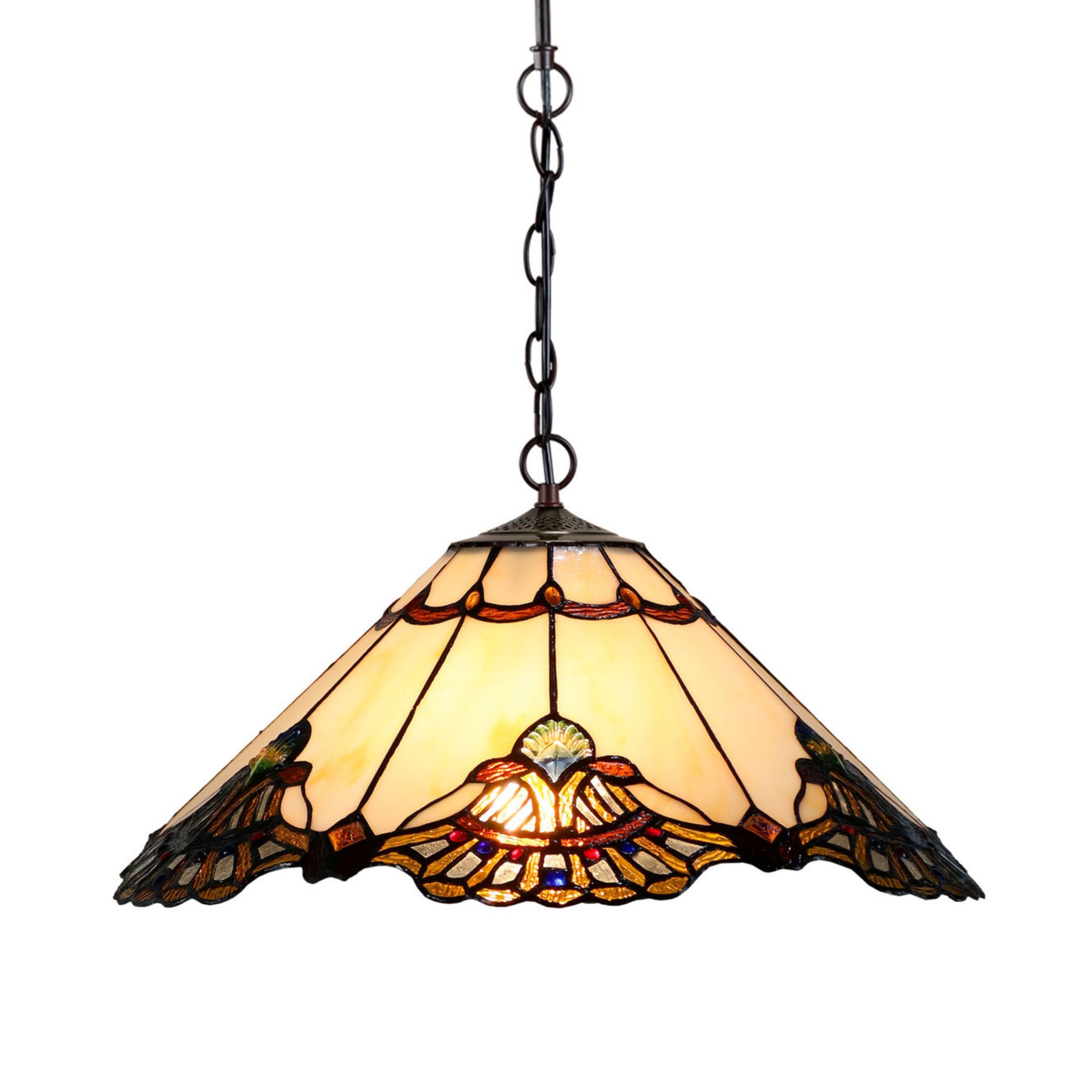 Benita Beige Tiffany Pendant Light