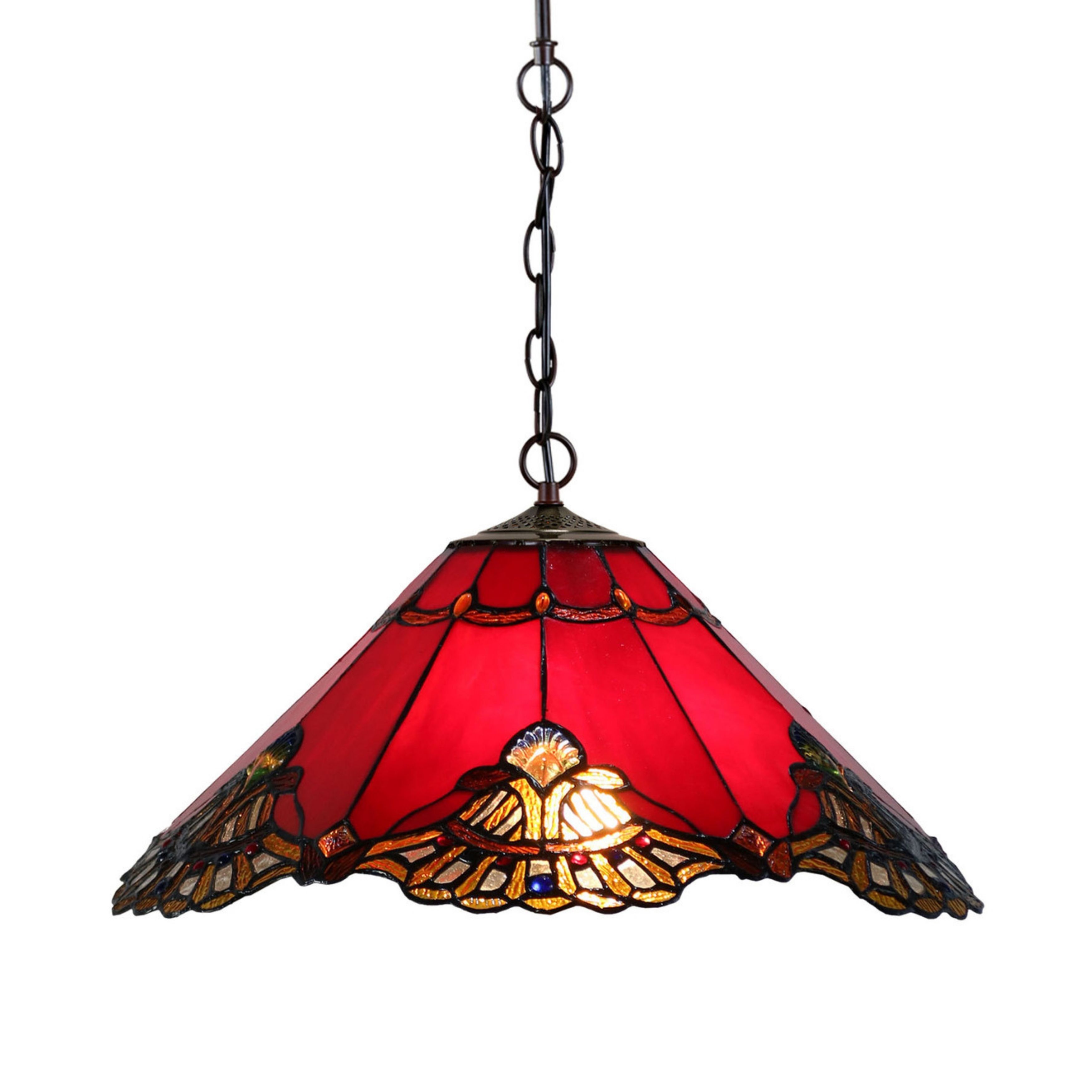 Benita Red Tiffany Pendant Light