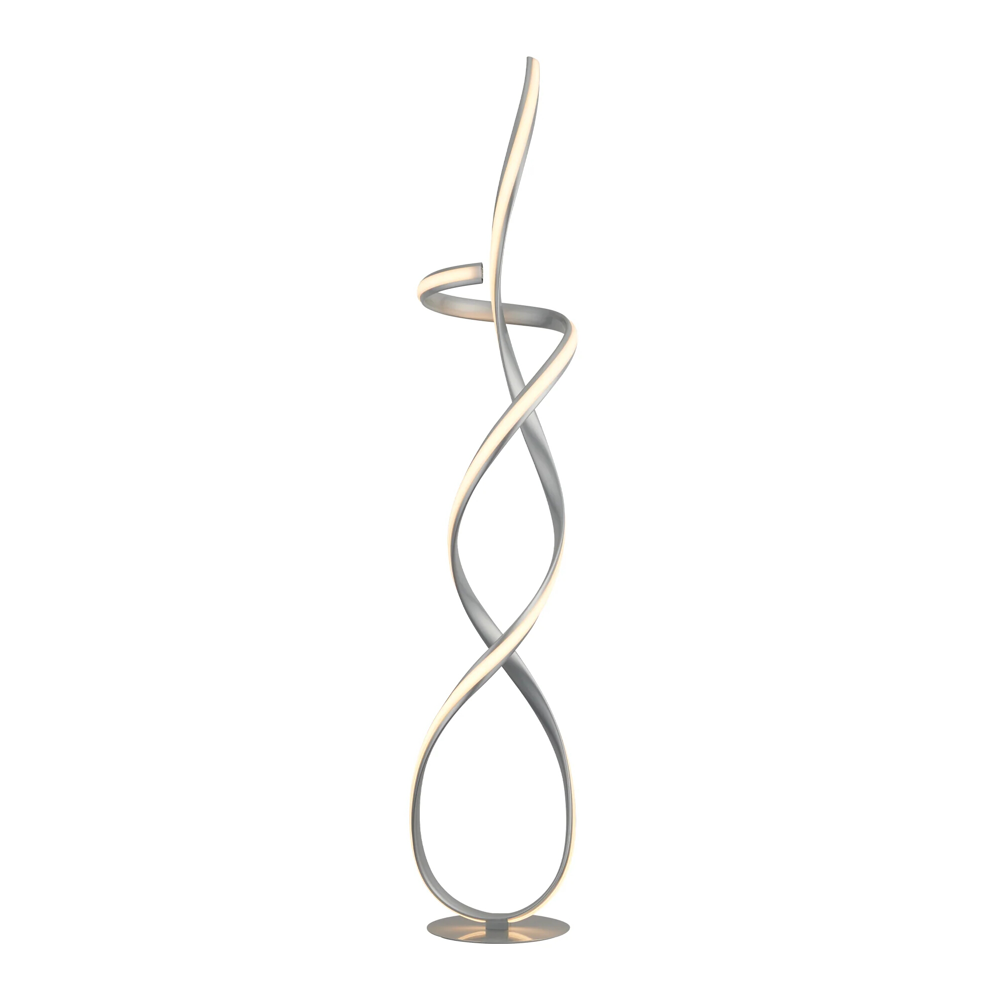 Ainhoa Curvy Satin Chrome LED Floor Lamp