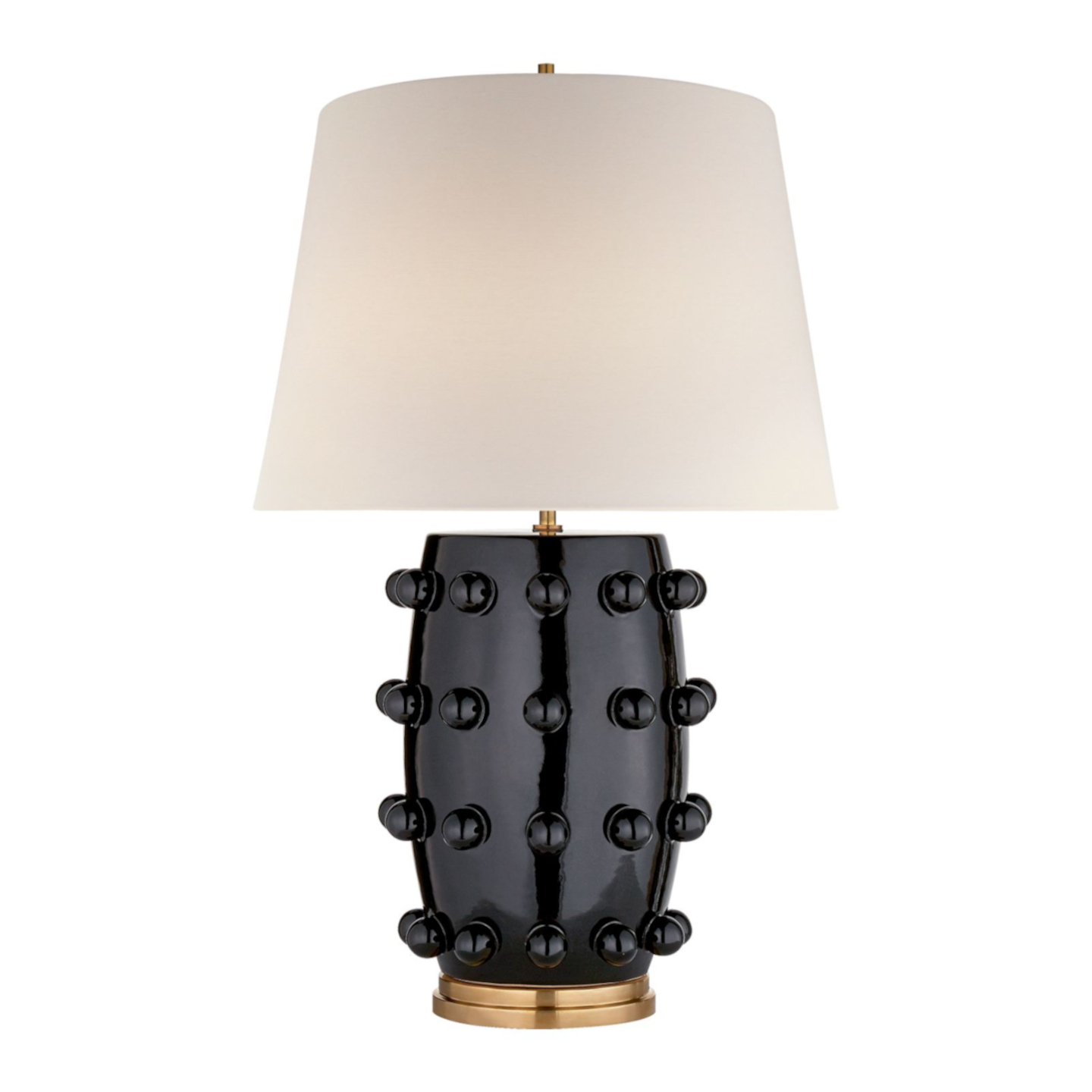 Medium Linden Black with Empire Shade Table Lamp
