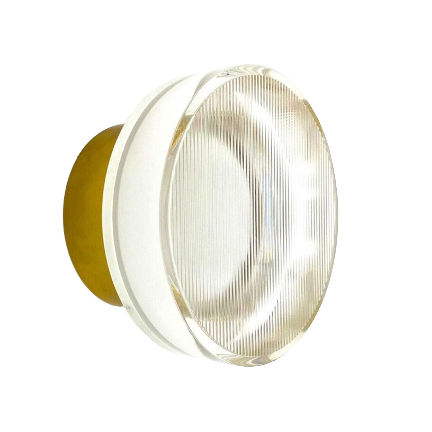 Ribbed Gold Clear Acrylic LED Wall Light