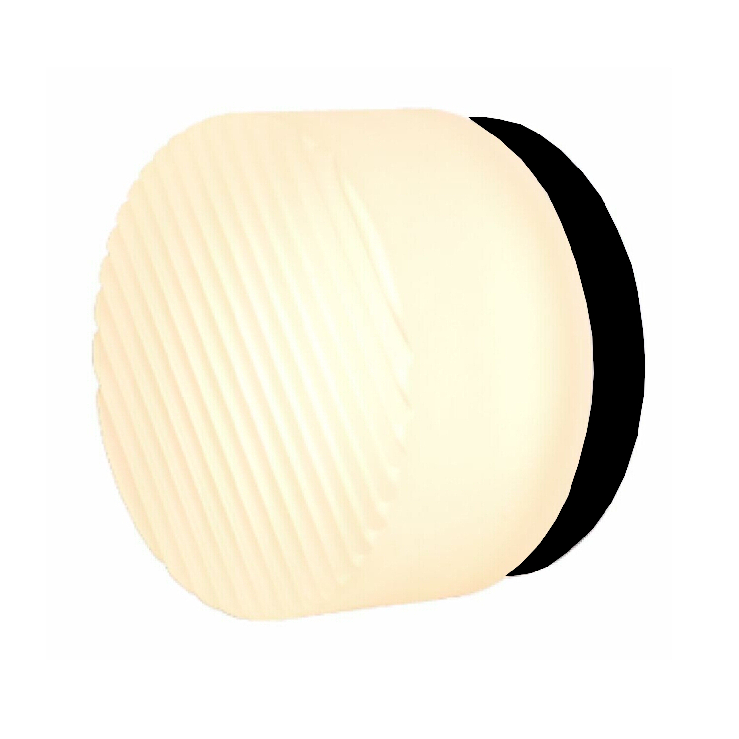 Ripple Frost Glass Black LED Wall Light