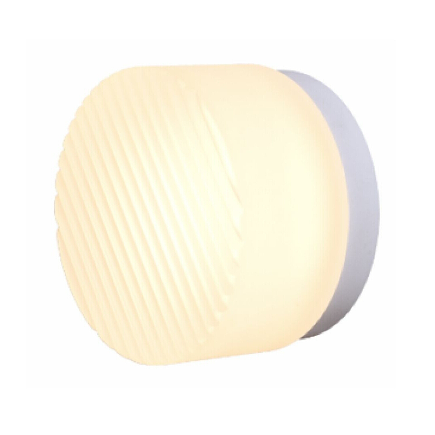 Ripple Frost Glass White LED Wall Light