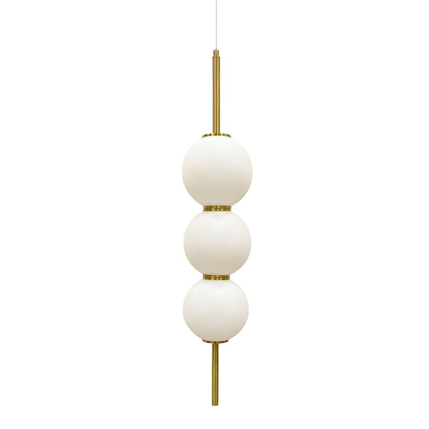 Tarnie Gold Trio Opal Sphere Vertical LED Pendant
