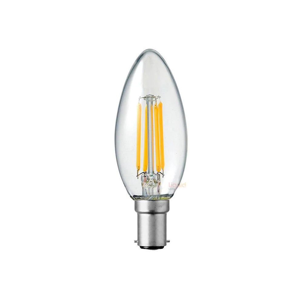 4W C35 Candle Clear Glass Warm White B15 LED Bulb