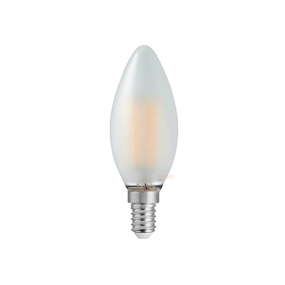 4W C35 Candle Frosted Glass Warm White E14 LED Bulb