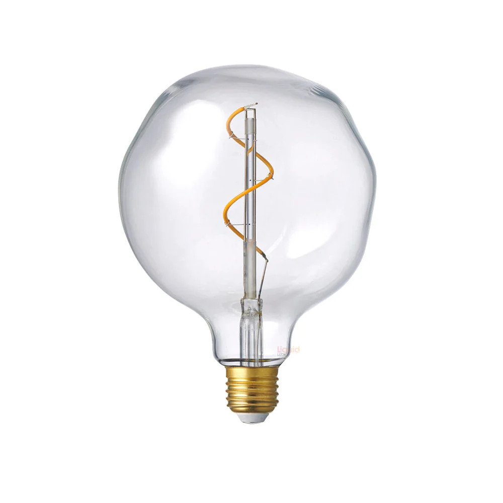 4W Oversized G125 Dimmable Clear Glass Warm White E27 LED Bulb