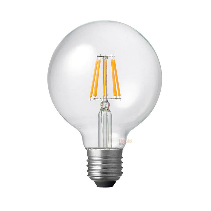 6W G95 Globe Clear Dimmable Warm White E27 LED Bulb