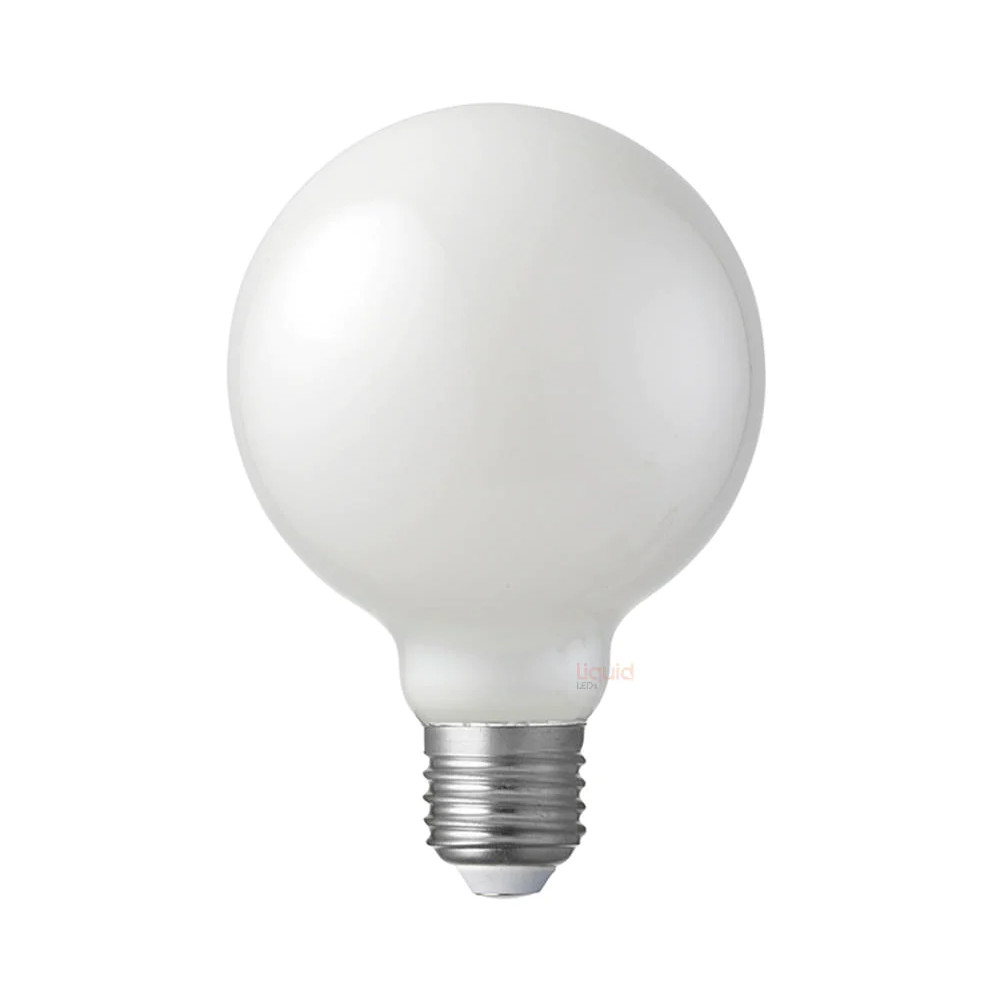 8W G95 Globe Opal Glass Warm White E27 LED Bulb