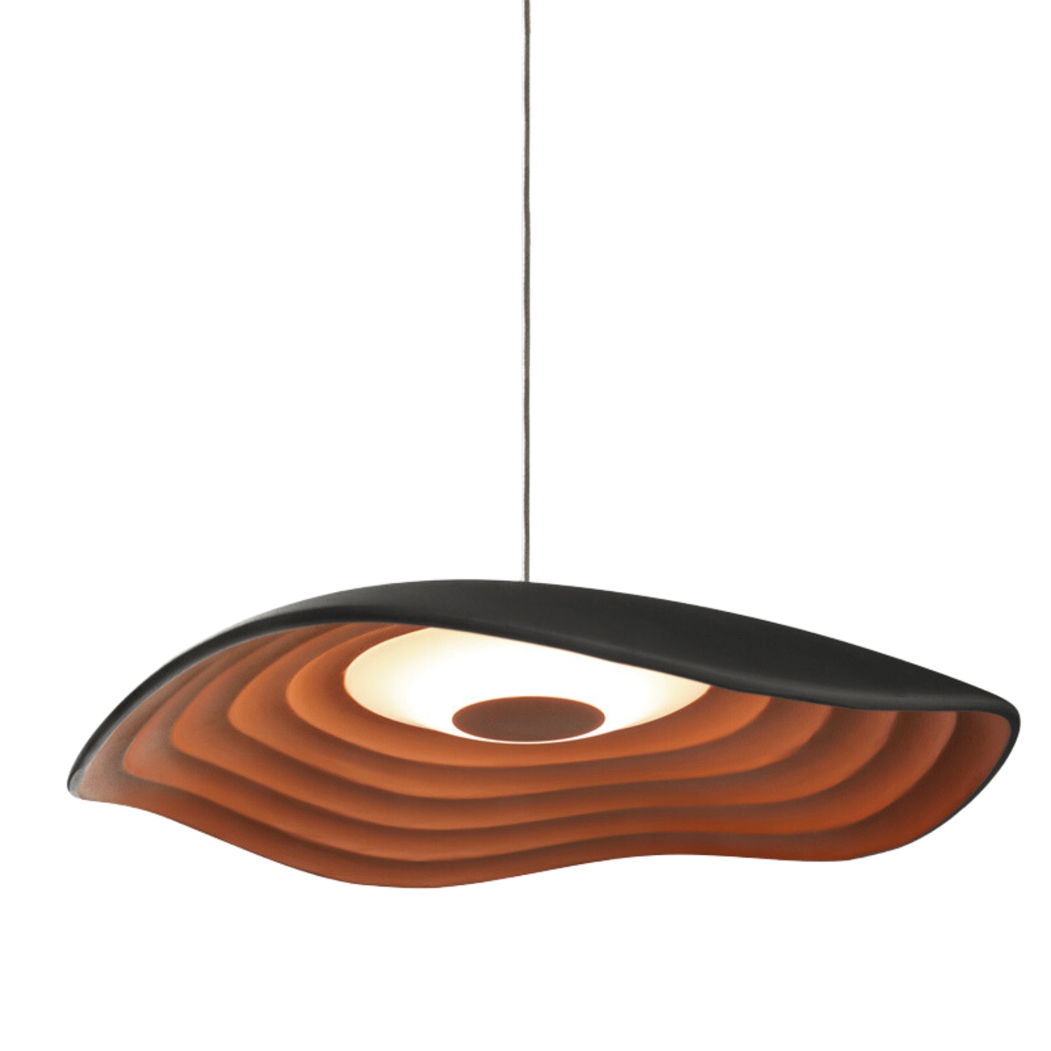 Valentina Copper Black Wave Pendant