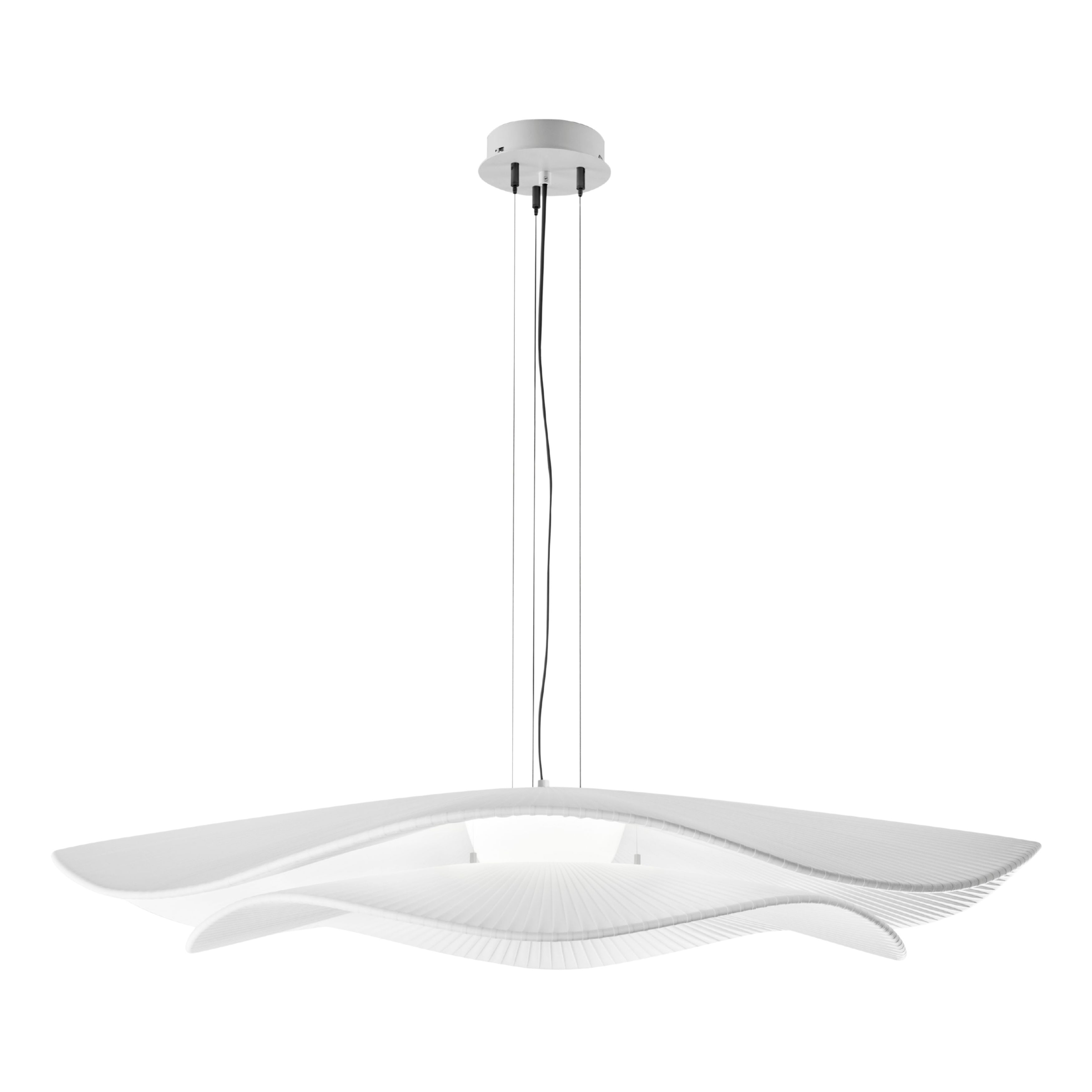 Mediterrania White Ribbon Wide Pendant