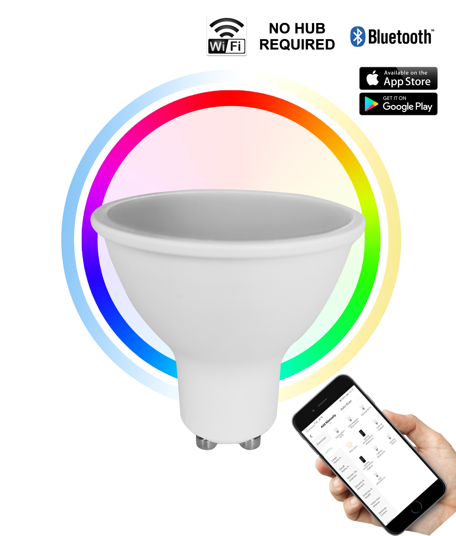 5W Smart Dimmable Tri-CCT GU10 LED Bulb