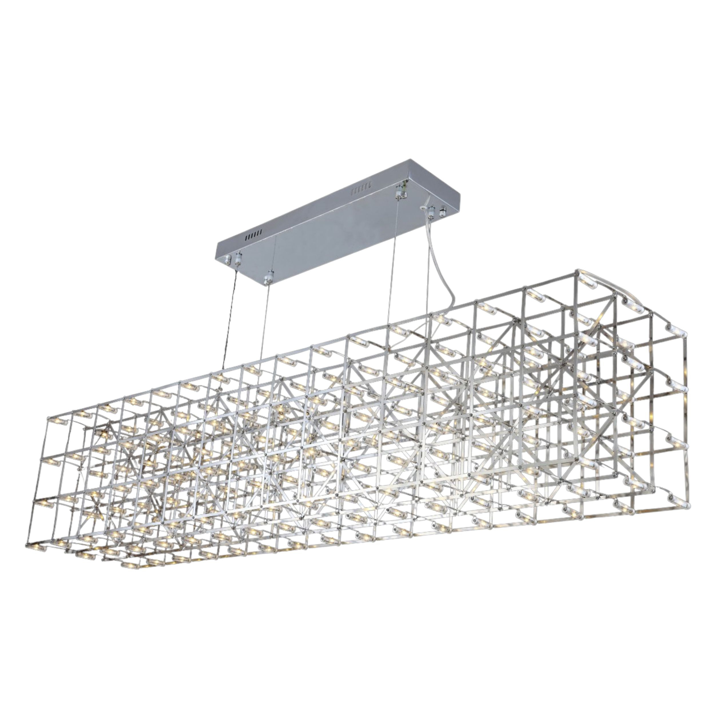 Rectangular Web LED Suspension Pendant Light