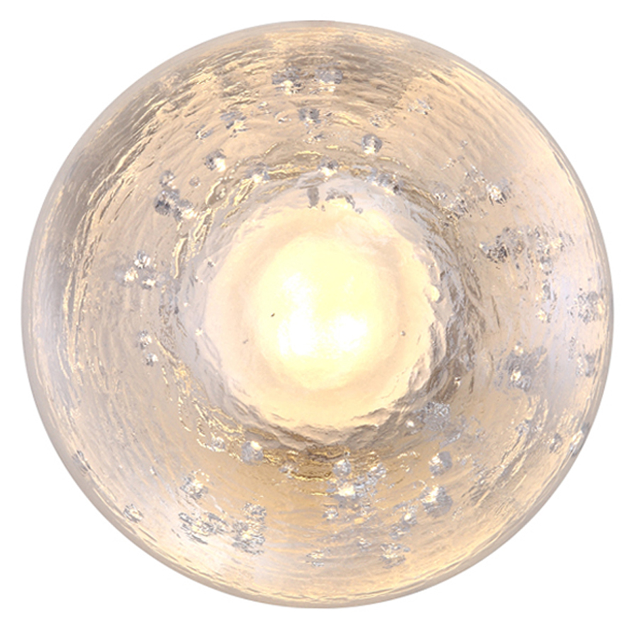 Space Bubble Spherical Clear Glass LED Wall Sconce - Chrome